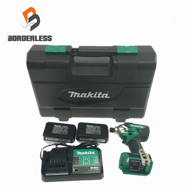 工具☆美品☆ makita マキタ 18V 充電式インパクトドライバ MTD002DSX バッテリー2個(18V1.5Ah)付き 充電器付き 64163