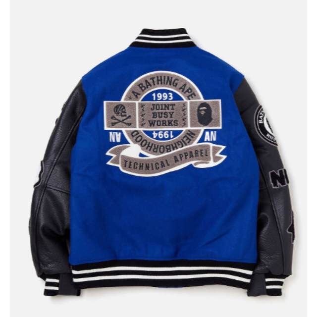 お写真の追加お願いA BATHING APE NEIGHBORHOOD Varsity Jacke