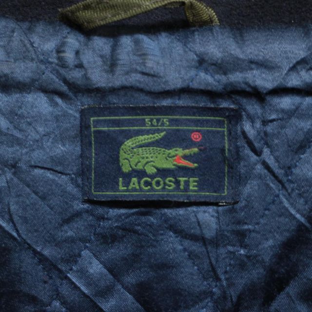 LACOSTE - 【レア】lacoste ラコステ コート ウール ジャケット 黒 LACOSTE - 【レア】lacoste ラコステ コート ウール ジャケット 黒