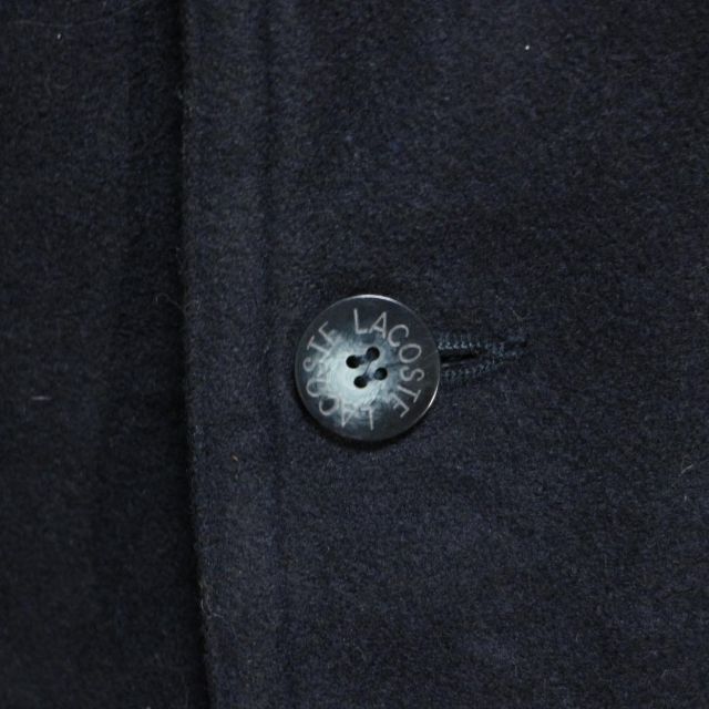 LACOSTE - 【レア】lacoste ラコステ コート ウール ジャケット 黒 LACOSTE - 【レア】lacoste ラコステ コート ウール ジャケット 黒