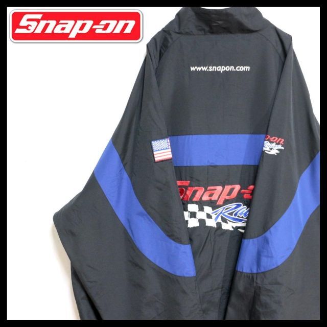 USA】Snap-on レーシングジャケット 刺繍 ナイロン 90s - ナイロン