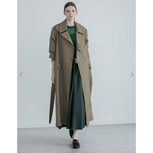 HYKE(ハイク)の2022Enchainement Wool Storm Coat 新品タグ付き レディースのジャケット/アウター(ロングコート)の商品写真