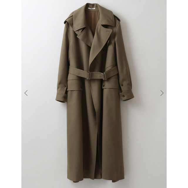 HYKE(ハイク)の2022Enchainement Wool Storm Coat 新品タグ付き レディースのジャケット/アウター(ロングコート)の商品写真