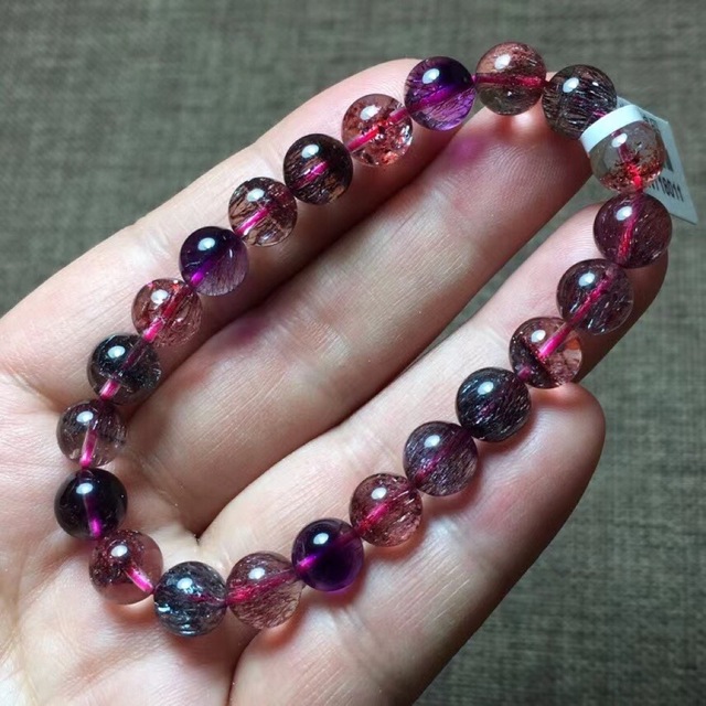 ⭐︎【高級】フラワー パープルルチル スーパーセブン 丸玉 21.3mm ⭐︎【高級】フラワー パープルルチル スーパーセブン 丸玉 21.3mm