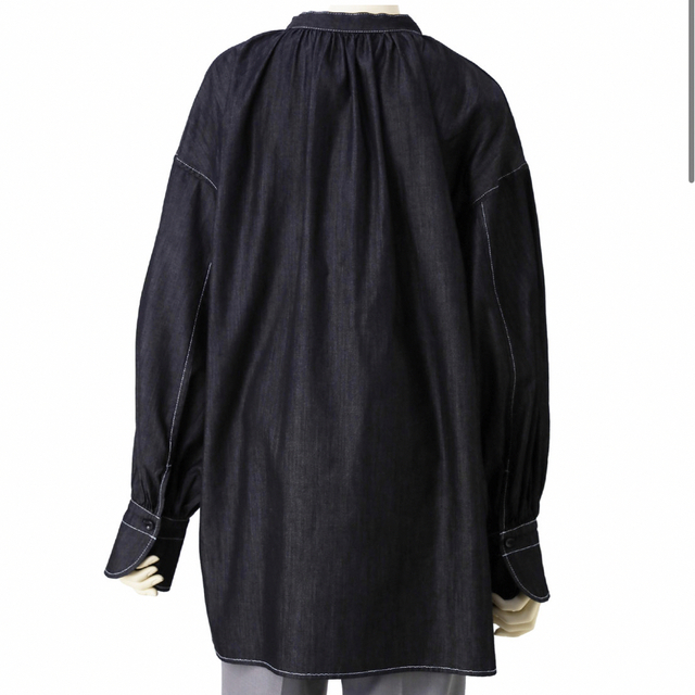 machatt デニムリボンブラウス(ブラック) レディースのトップス(シャツ/ブラウス(長袖/七分))の商品写真
