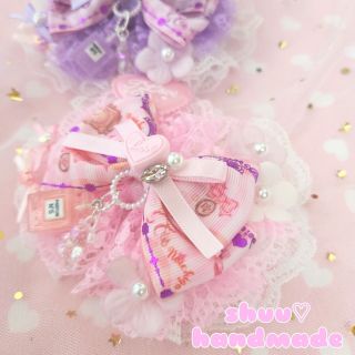 春.*✿Perfumeチャームボリュームレースポニークリップ♡ピンク