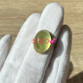 SOLD💕 ♪ k18 ✨ 大粒 プレナイトリング(リング(指輪))