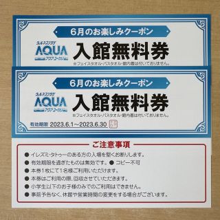 [送料無料] アクアユーカリ 6月のお楽しみクーポン 入館券 おまけ付き(その他)