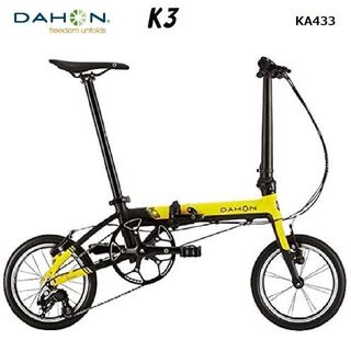 ダホン(DAHON)のDAHON ダホン K3 折りたたみ自転車 KA433 14インチ　黄色×黒(自転車本体)