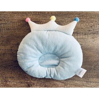 王冠型　ベビー枕　水色 （ブルー）(枕)