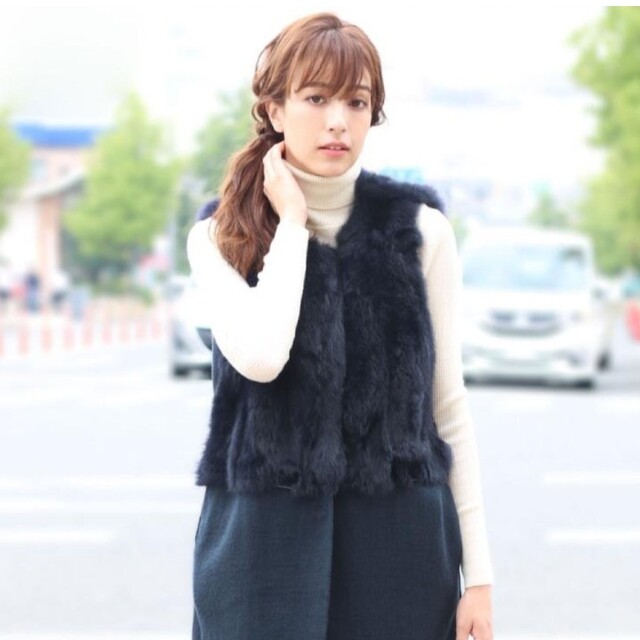 Filomo - ファーベスト ジレ ラビット ファー トリミング ニット Filomo - ファーベスト ジレ ラビット ファー トリミング ニット