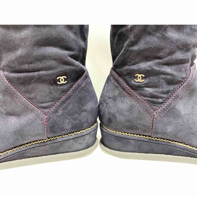 希少 美品 シャネル スエード ロングブーツ 37 1/2 24~24.5cm www.uig