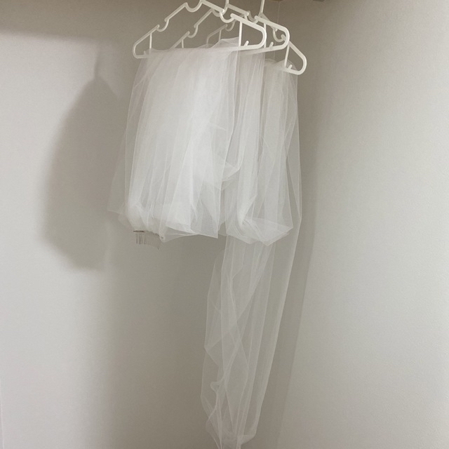 ロングベール　3m ハンドメイドのウェディング(ヘッドドレス/ドレス)の商品写真