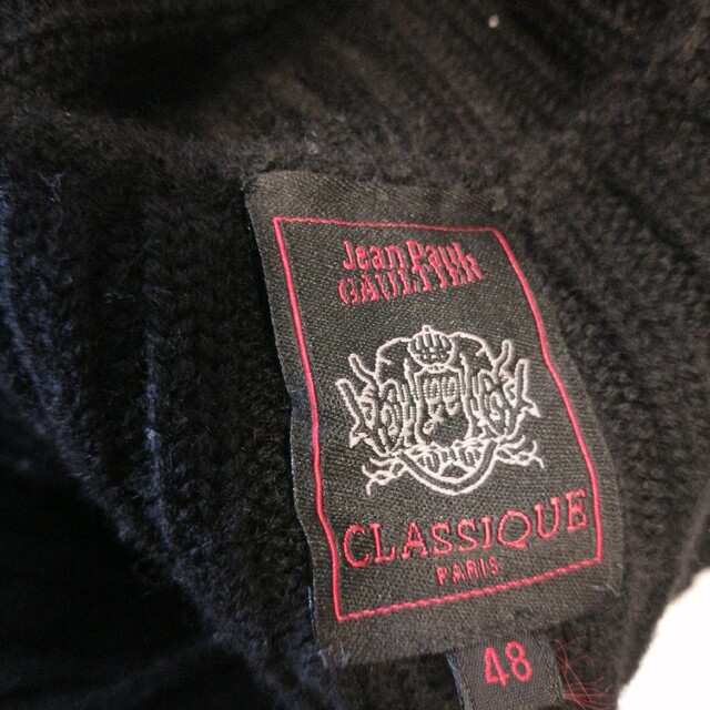 Jean-Paul GAULTIER(ジャンポールゴルチエ)のジャンポールゴルチエ クラッシックパリ ウール ジップアップ リブニット メンズのトップス(ニット/セーター)の商品写真