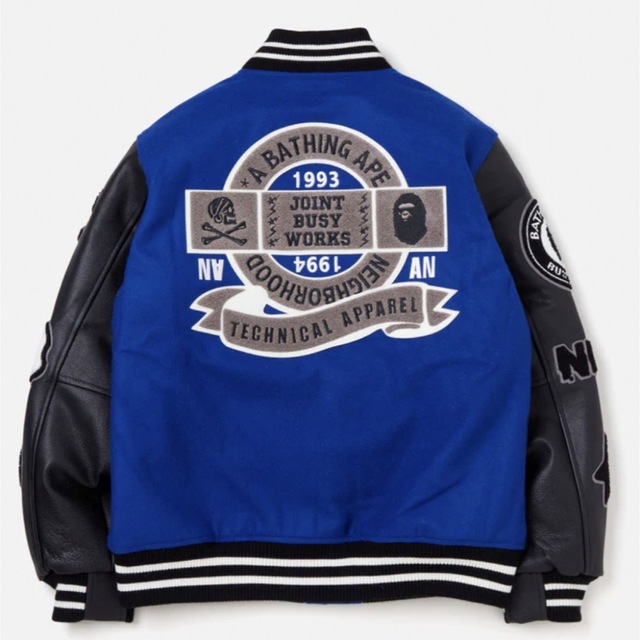 NEIGHBORHOOD   BAPE NBHD VARSITY JACKET NBHD ONLY Mサイズの通販 by