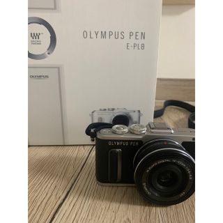 オリンパス(OLYMPUS)のOLYMPUS E-PL8 14-42 EZ レンズキット BLACK(ミラーレス一眼)