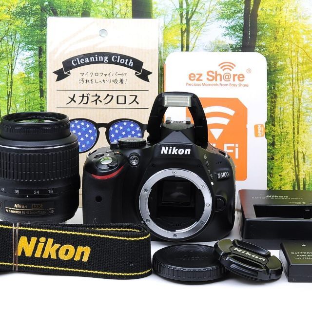 Nikon D5100☆スマホ転送OK&液晶画面が動く一眼レフ☆3414-
