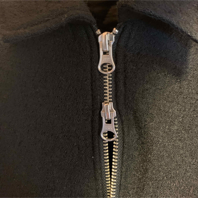 stussy ウールジャケット ダブルジップ 黒 刺繍 トップス パーカー