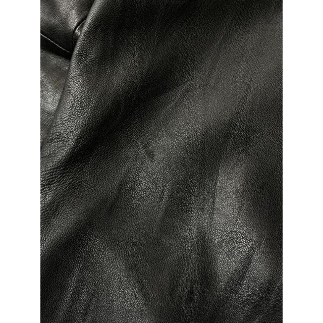 BURBERRY BLACK LABEL - BURBERRYバーバリー ロゴ刺繍 襟ファー レザー
