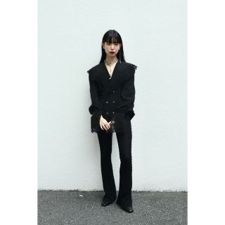 陰山織物謹製 FETICO フェティコ 22aw ブラウス レース 刺繍 黒 | www