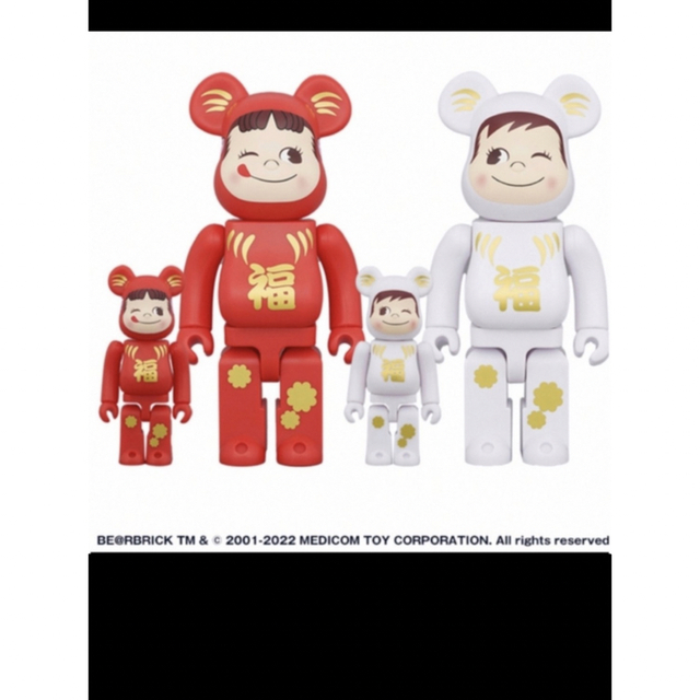 BE＠RBRICK 達磨 ペコちゃん & ポコちゃん 100% & 400% - フィギュア