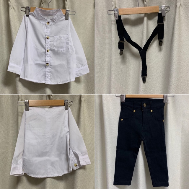 キッズ 120 フォーマル スーツ パンツ セット販売 お洒落 無地 キッズ/ベビー/マタニティのキッズ服男の子用(90cm~)(ジャケット/上着)の商品写真