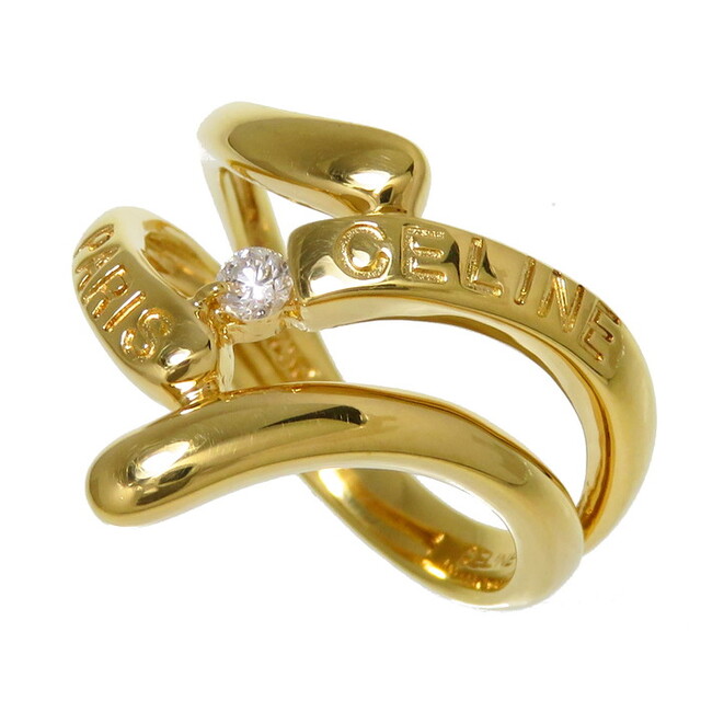最新作売れ筋が満載 celine - ダイヤモンド K18 ロゴ リング・指輪 セリーヌ リング(指輪)
