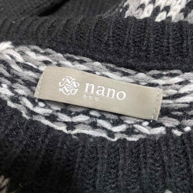 nano・universe(ナノユニバース)のnano&co ノルディック セーター 黒 ブラック メンズのトップス(ニット/セーター)の商品写真