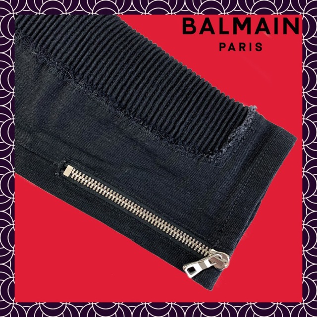 【新品大特価/定価19.4万円】BALMAIN バイカー パネル パンツモード