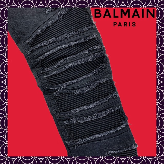 【新品大特価/定価19.4万円】BALMAIN バイカー パネル パンツモード