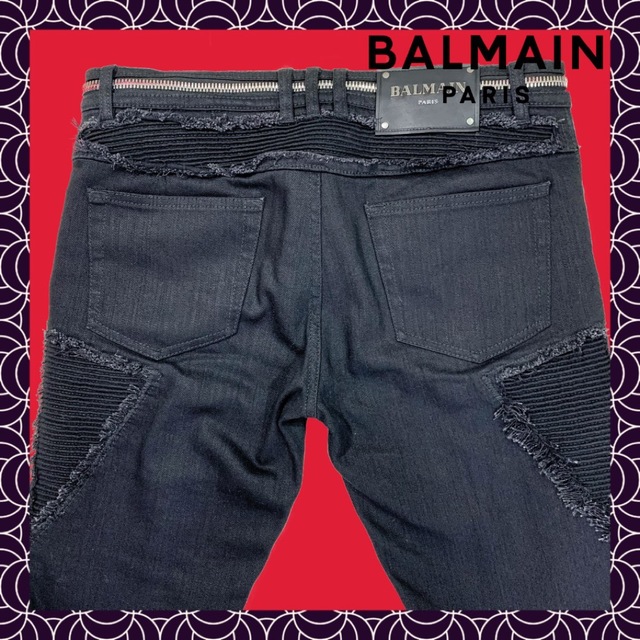 【新品大特価/定価19.4万円】BALMAIN バイカー パネル パンツモード