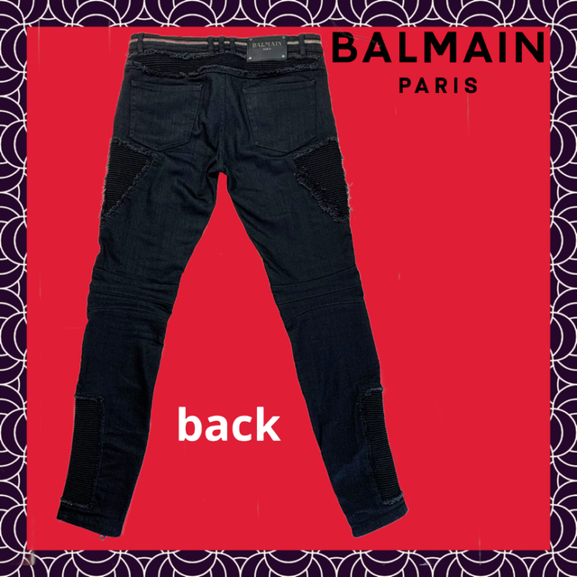 【新品大特価/定価19.4万円】BALMAIN バイカー パネル パンツモード