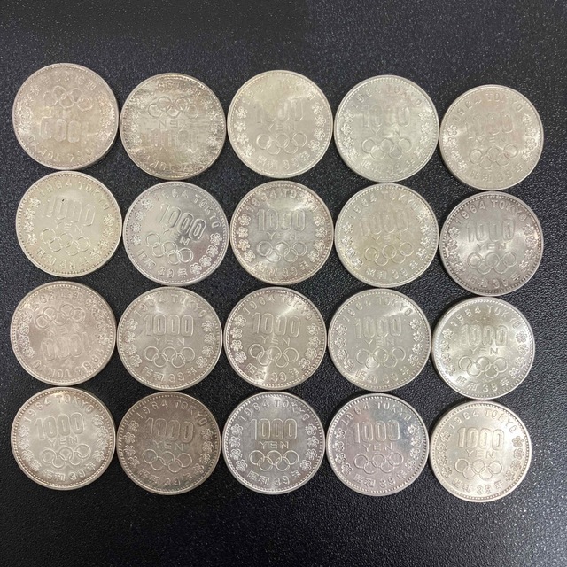 美術品/アンティーク東京オリンピック1,000円銀貨20枚セット　千円銀貨　1964年　光沢あり①