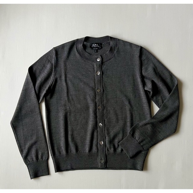 A.P.C.クールネックカーディガン　グレー　S wool 新品