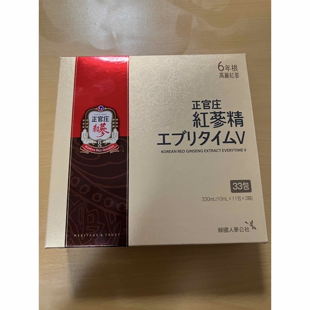 【新品・未使用】正官庄 紅参精 エブリタイムV 合計33包10ml×11包×3箱 食品/飲料/酒の健康食品(その他)の商品写真