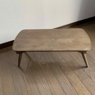 フェリシモ(FELISSIMO)のアンティークな佇まい　折りたたみできるローテーブル〈ユーズドセピアブラウン〉(折たたみテーブル)