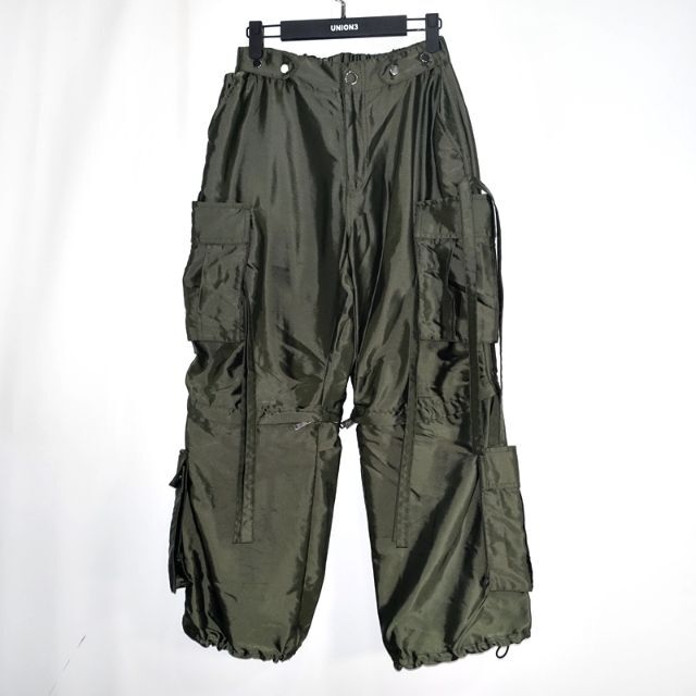 TAAKK 21ss SATIN CARGO PANT OLIVE