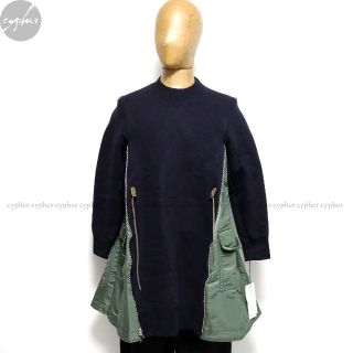 4 新品 sacai スポンジ スウェット MA-1 ドレス サカイ ワンピース