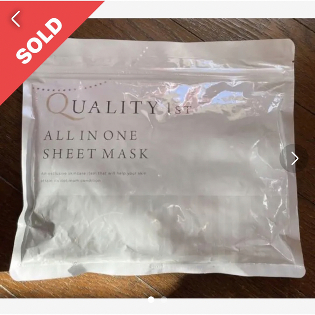 QUALITY FIRST(クオリティファースト)の《新品》QUALITY 1st クオリティーファースト オールイン シートマスク コスメ/美容のスキンケア/基礎化粧品(パック/フェイスマスク)の商品写真