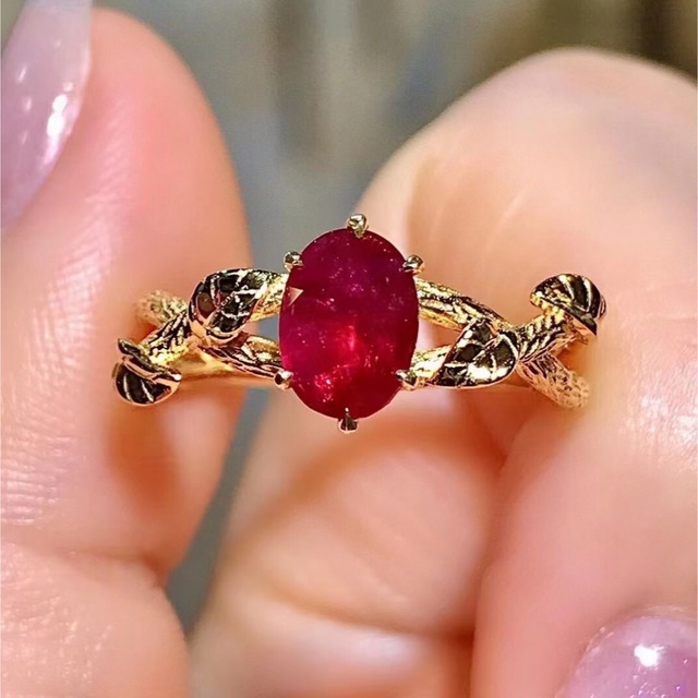天然 ルビー リング 0.93ct k18 ¥ - リング(指輪)