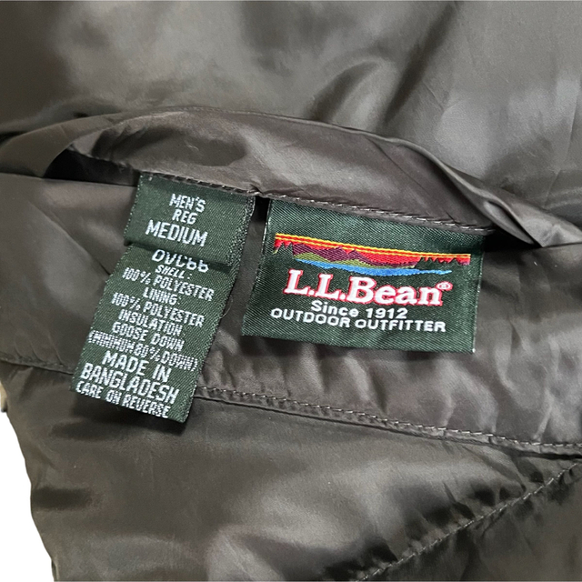 希少色 L.L.Bean リバーシブル グースダウンベスト 黒/ベージュ