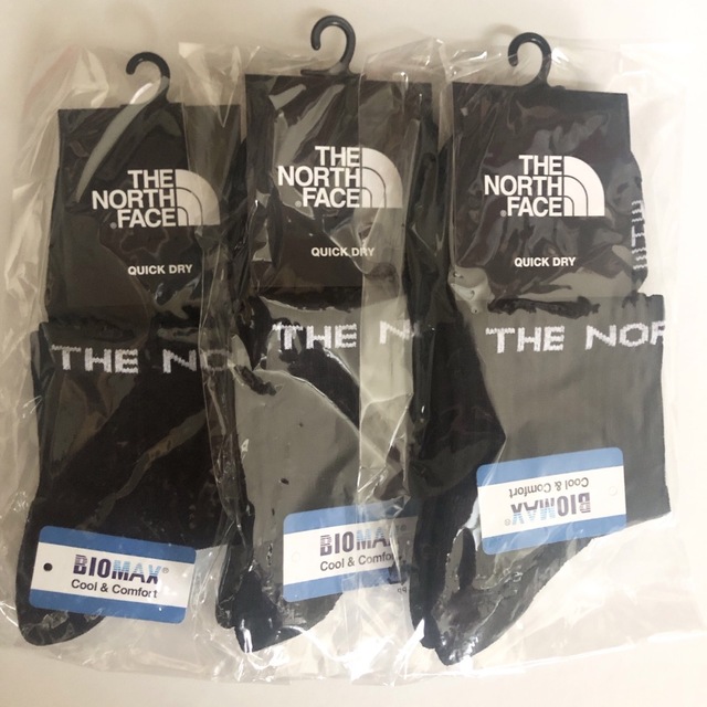 THE NORTH FACE(ザノースフェイス)の【新品3足／26cm】ノースフェイス  ソックス／靴下◆バイオマックス素材 メンズのレッグウェア(ソックス)の商品写真