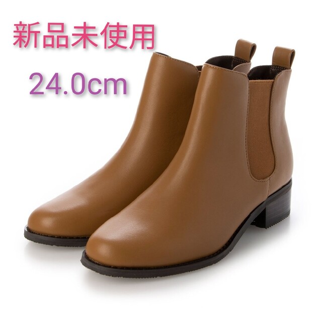 PIEDI NUDI(ピエディヌーディ)の新品未使用 ピエディヌーディ 本革／プレーンサイドゴアブーツ（ブラウン） レディースの靴/シューズ(ブーツ)の商品写真