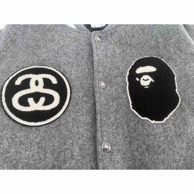 A BATHING APE×STUSSY コラボ スタジャン レア 希少 限定-