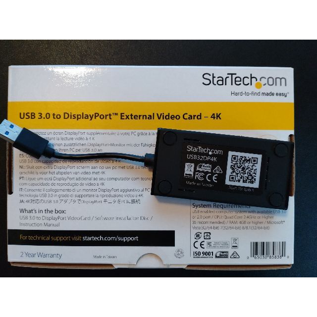 StarTech DisplayPortアダプタ USB32DP4K