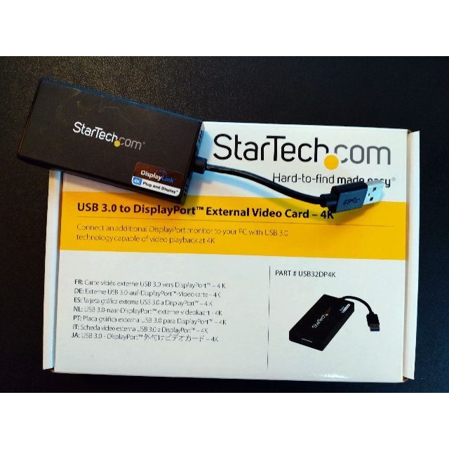 StarTech DisplayPortアダプタ USB32DP4K 1