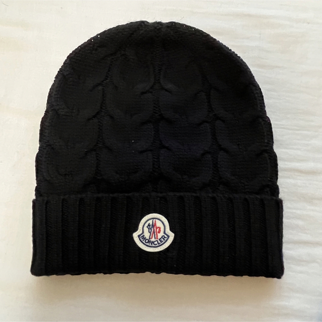 MONCLER モンクレール キッズ ロゴパッチニット帽 ビーニー-