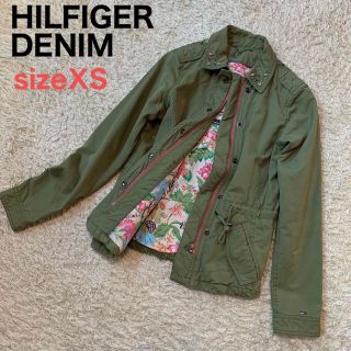 ヒルフィガーデニム(HILFIGER DENIM)のHILFIGER DENIM ミリタリー ブルゾン バックレース 裏地花柄 XS(ブルゾン)