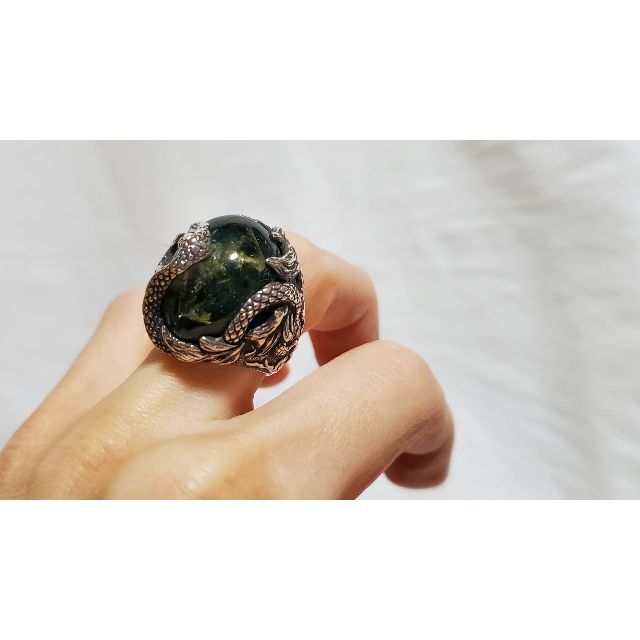 正規美 1点物廃盤 ガロア 禁断の果実 スネーク リング 11号 緑系 正規美 1点物廃盤 ガロア 禁断の果実 スネーク リング 11号 緑系