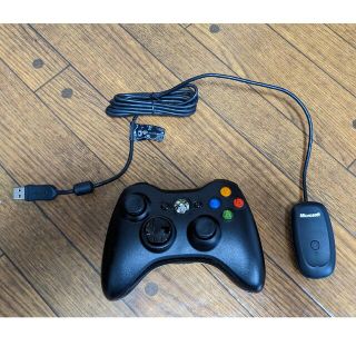 マイクロソフト(Microsoft)のxbox360 ワイヤレスコントローラー＆レシーバー　Windows用(家庭用ゲーム機本体)